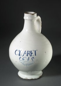 Claret Wine Bottle, 1645. Item 1887,0307,E.19. The British Museum.