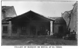Cellars of Marquis de Riscal at El Ciego. Journal of Agriculture, December 10, 1908.